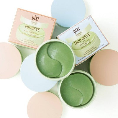 Pixi DetoxifEYE Hydrating Depuffing Eye Patches Caffeine & Cucumber 60ct - Imperfect Box