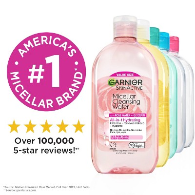 Garnier SkinActive Water Rose Micellar Cleansing Water 23.7 fl oz - Imperfect Container