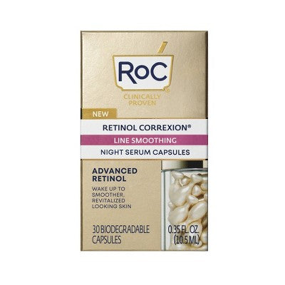 RoC Retinol Capsules Anti-Aging Night Retinol Face Serum Treatment 30ct/0.35 fl oz - Imperfect Box