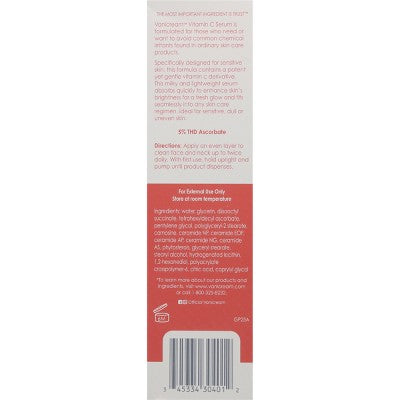 Vanicream Vitamin C Face Serum with Ceramides for Sensitive Skin 1.2 fl oz - Imperfect Box