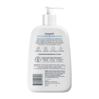 Cetaphil Hydrating Foaming Cream Facial Cleanser Face Wash with Niacinamide 16oz - Imperfect Container Co