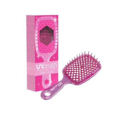 UNbrush Detangler Hair Brush Glitter Rose Quartz - Imperfect Boxt