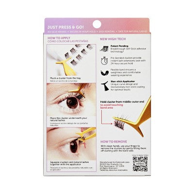 KISS imPRESS Press-On Self Adhesive Eyelashes Natural & Wispy 50ct - Imperfect Box