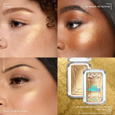 NYX Professional Makeup Bridgerton Royal Highlighter Buttermelt Light Gold 0.17oz - New