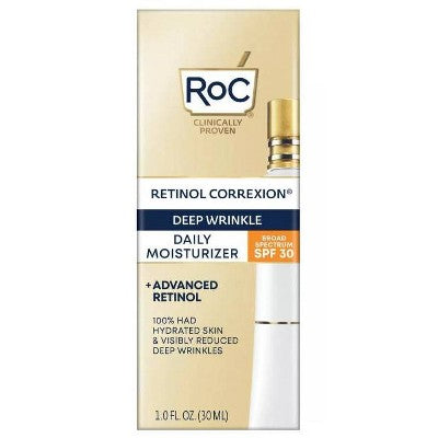 RoC Retinol Correxion Deep Wrinkle Moisturizer SPF 30 1 fl oz - New