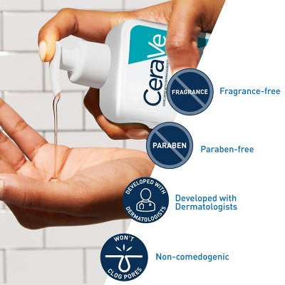 CeraVe Acne Face Cleanser with 2% Salicylic Acid and Purifying Clay for Oily Skin 8 fl oz - Imperfect Container