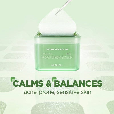 MEDIHEAL Teatree Trouble Toner Pads 100ct - Imperfect Box