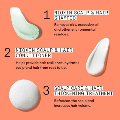 Nioxin System 4 Hair Thickening Colored & Damaged Hair Shampoo & Conditioner Kit - 3ct