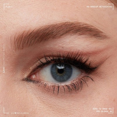 NYX Professional Makeup Zero to Brow Longwear Eyebrow Gel 02 Ash Blonde 0.06 fl oz - Imperfect Box