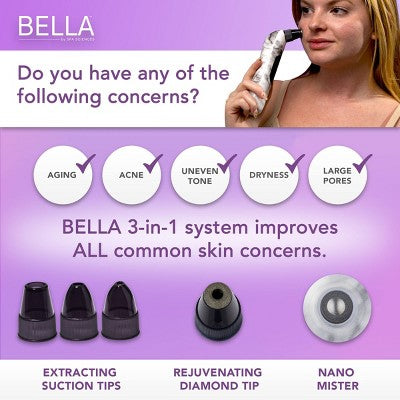 Spa Sciences BELLA 3-in-1 Diamond Tip Microdermabrasion System - New