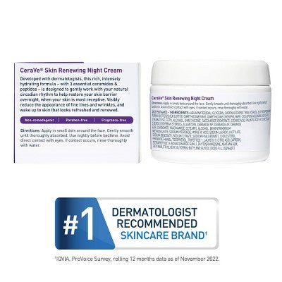 CeraVe Skin Renewing Night Cream Face Moisturizer 1.7 fl oz - Missing Box