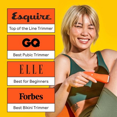 Meridian Trimmer Premium Pubic; Body Hair Trimmer for Men & Women Below-the-Belt Groomer, Ball Trimmer, Bikini Trimmer, Bonus Pouch Blaze - New