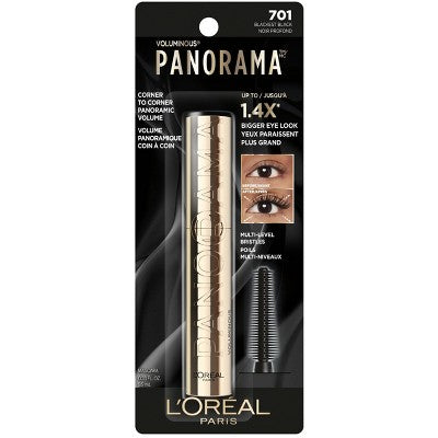 L'Oreal Paris Voluminous Panorama Volumizing and Lengthening Mascara 701 Blackest Black 0.33 fl oz - Imperfect Box