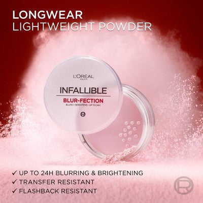 L'Oreal Paris Infallible Blur-fection Loose Pwdr Translucent Medium Deep 0.21oz - Imperfect Container