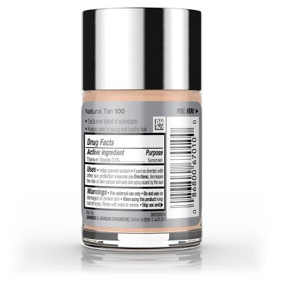 Neutrogena Healthy Skin Liquid Makeup Foundation; Broad Spectrum SPF 20 100 Natural Tan - Imperfect Container