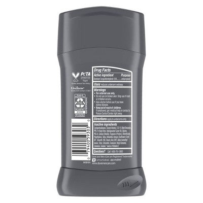 Dove Men+Care 72hr Antiperspirant & Deodorant Stick Stain Defense Clean 2.7oz/2ct - New