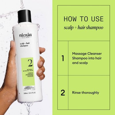 Nioxin System 2 Shampoo Cleanser - 10.1 fl oz