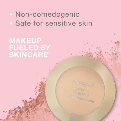 Neutrogena Mineral Sheers Compact Powder Foundation 20 Natural Ivory 0.34oz - New