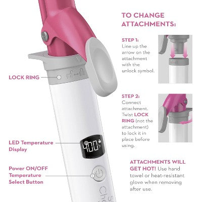 Conair Style Chemistry Curling Wand Attachment Sky Blue - Imperfect Box