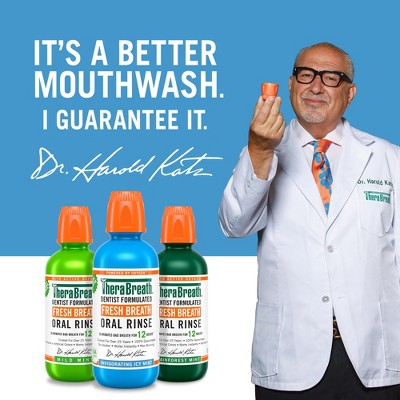 TheraBreath Fresh Breath Mouthwash Alcohol Free Icy Mint 16 fl oz - New