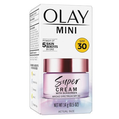 Olay Super Cream Ultra Lightweight Facial Moisturizer SPF 30 0.5oz - Imperfect Box