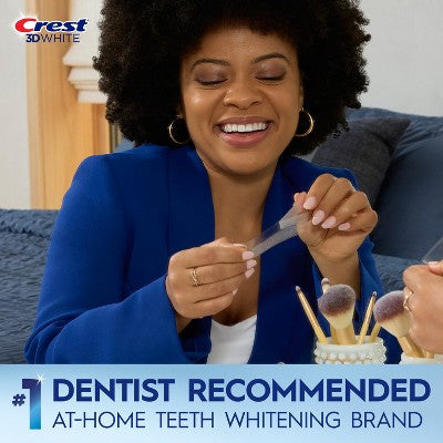 Crest 3DWhitestrips Noticeably White At-home Teeth Whitening Kit 10 Treatments - Imperfect Box