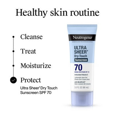 Neutrogena Ultra Sheer Sunscreen SPF 70 2pk/88ml - Missing Box