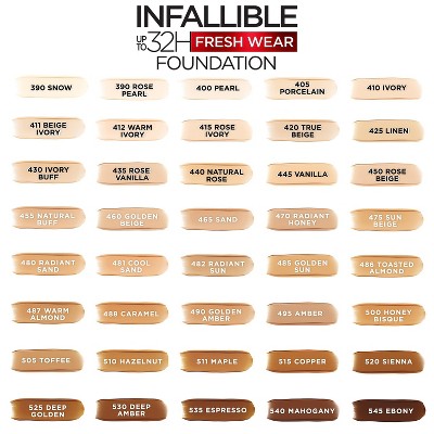 L'Oreal Paris Infallible 32HR Fresh Wear Foundation SPF 25 410 Ivory 1 fl oz - New