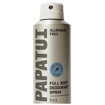 Papatui Men's Long-Lasting Odor Protection Body Deodorant Spray Lush Coconut 5oz - Imperfect Container