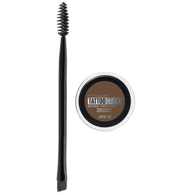 Maybelline Tattoo Studio Brow Pomade 376 Medium Waterproof Brown 0.11oz - Imperfect Box