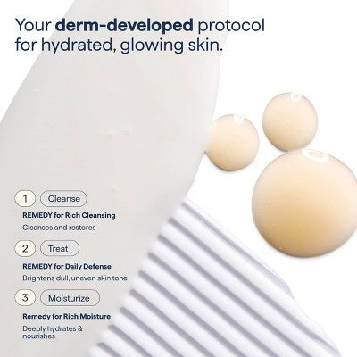 Remedy Skin Brightening 3-Piece Skincare Kit Gentle Cleanser Vitamin C Serum 2.7oz - Imperfect Box