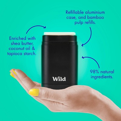 Wild Cosmetics Cream Deodorant Refill Cherry Blossom with Purple Case 5.29oz - Imperfect Box