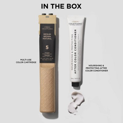 L'Oreal Paris Colorsonic Permanent Hair Color Light Brown Natural 6 - Missing Box