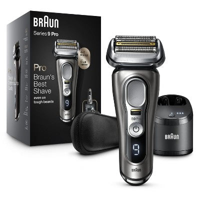 Braun Series 9-9465cc Pro Electric Foil Shaver with ProLift Beard Trimmer; Clean; Charge SmartCare Center - Imperfect Box
