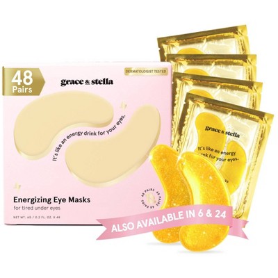Grace & Stella Energizing Under Eye Mask Gold 48 Pair - Imperfect Box