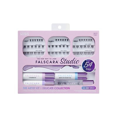 Falscara Studio The Artist Kit Lash Extension Kit Delicate Lash Clusters 57ct - Imperfect Box