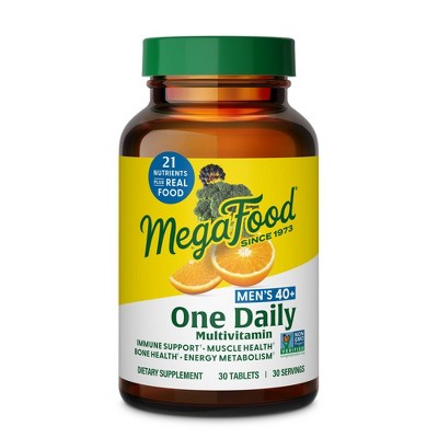 MegaFood Mens Multivitamin 40+ Immune Support 30ct - New
