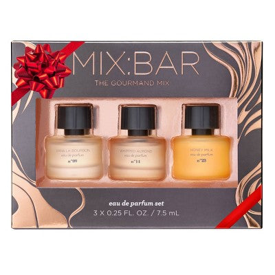 MIX:BAR Mini EDP Trio Gift Set Vanilla Bourbon + Whipped Almond + Honey Milk 3pc - Imperfect Box