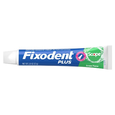 Fixodent Plus Scope Secure Denture Adhesive 2oz/3pk - Imperfect Box