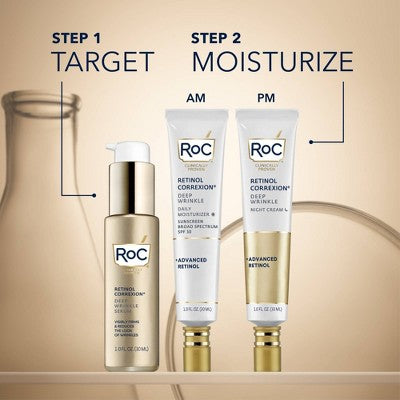 RoC Retinol Correxion Deep Wrinkle Moisturizer SPF 30 1 fl oz - New