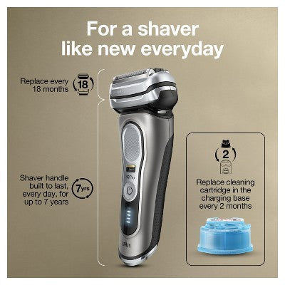 Braun Series 9-9465cc Pro Electric Foil Shaver with ProLift Beard Trimmer; Clean; Charge SmartCare Center - Imperfect Box