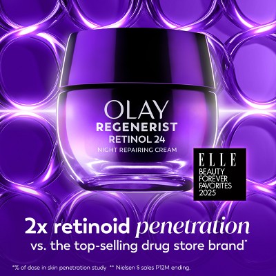Olay Regenerist Retinol 24 + Peptide Night Face Moisturizer Mini Size 0.5oz - New