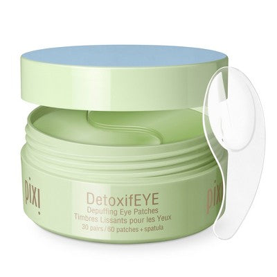 Pixi DetoxifEYE Hydrating Depuffing Eye Patches Caffeine & Cucumber 60ct - Imperfect Box