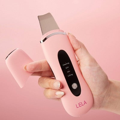 Spa Sciences LELA Ultrasonic Skin Scrubber Spatula Pink - New