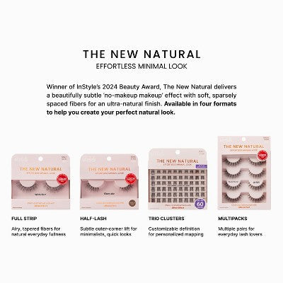 KISS Products The New Natural Trio Multipack False Eyelashes 60ct - Imperfect Box