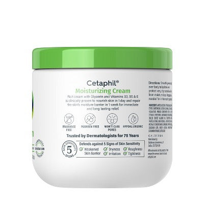 Cetaphil Moisturizing Body and Face Cream 16oz - Imperfect Container