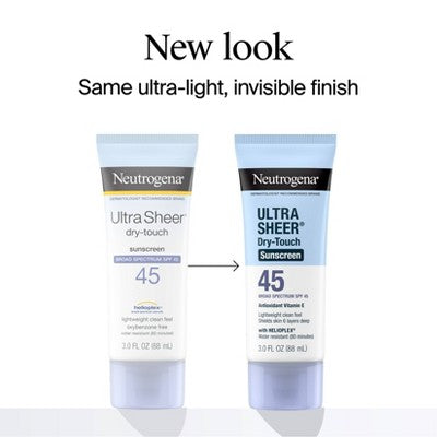 Neutrogena Ultra Sheer Dry-Touch Sunscreen Broad Spectrum SPF 45 6 fl oz /2ct - Missing Box