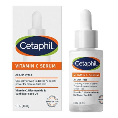 Cetaphil Brightening Vitamin C Face Serum 1fl oz - New