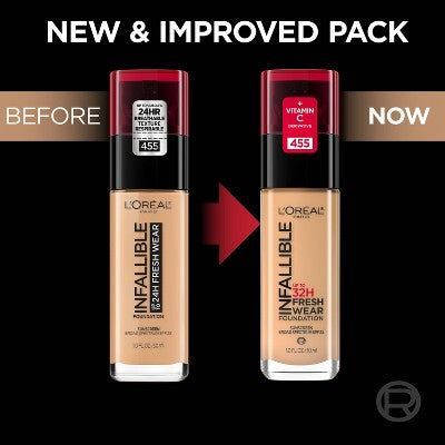 L'Oreal Paris Infallible 32HR Fresh Wear Foundation SPF 25 440 Natural Rose 1 fl oz - Missing Lid