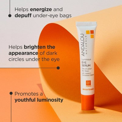 Andalou Naturals Luminous Eye Serum 0.6 fl oz - New